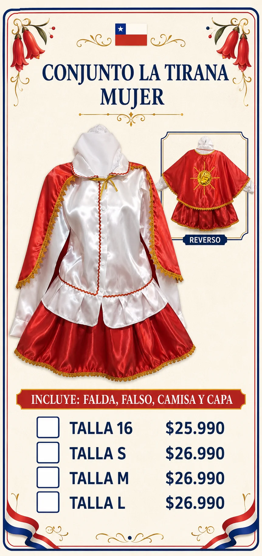 Trajes Baile Folclorico la Tirana - Imagen 4