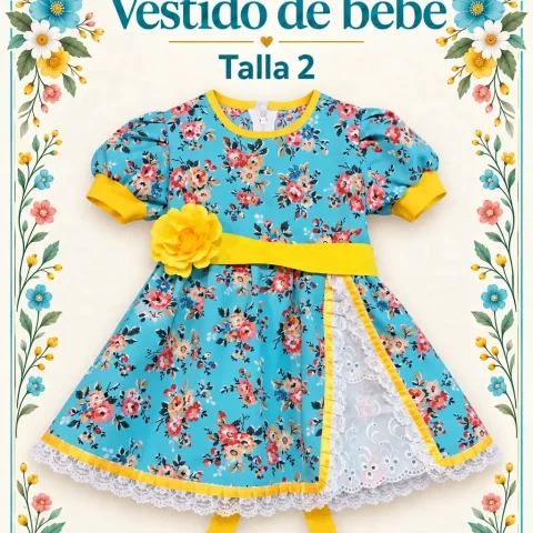 Vestido Huasa Bebe T/0 - T/1 - T/2